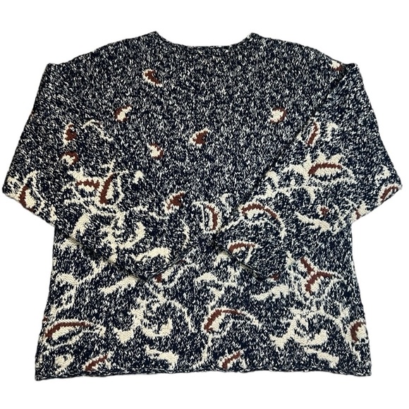 {EUC Joseph Abboud Cashmere Linen Cotton Pullover Sweater Navy Nature Medium} - Picture 5 of 7